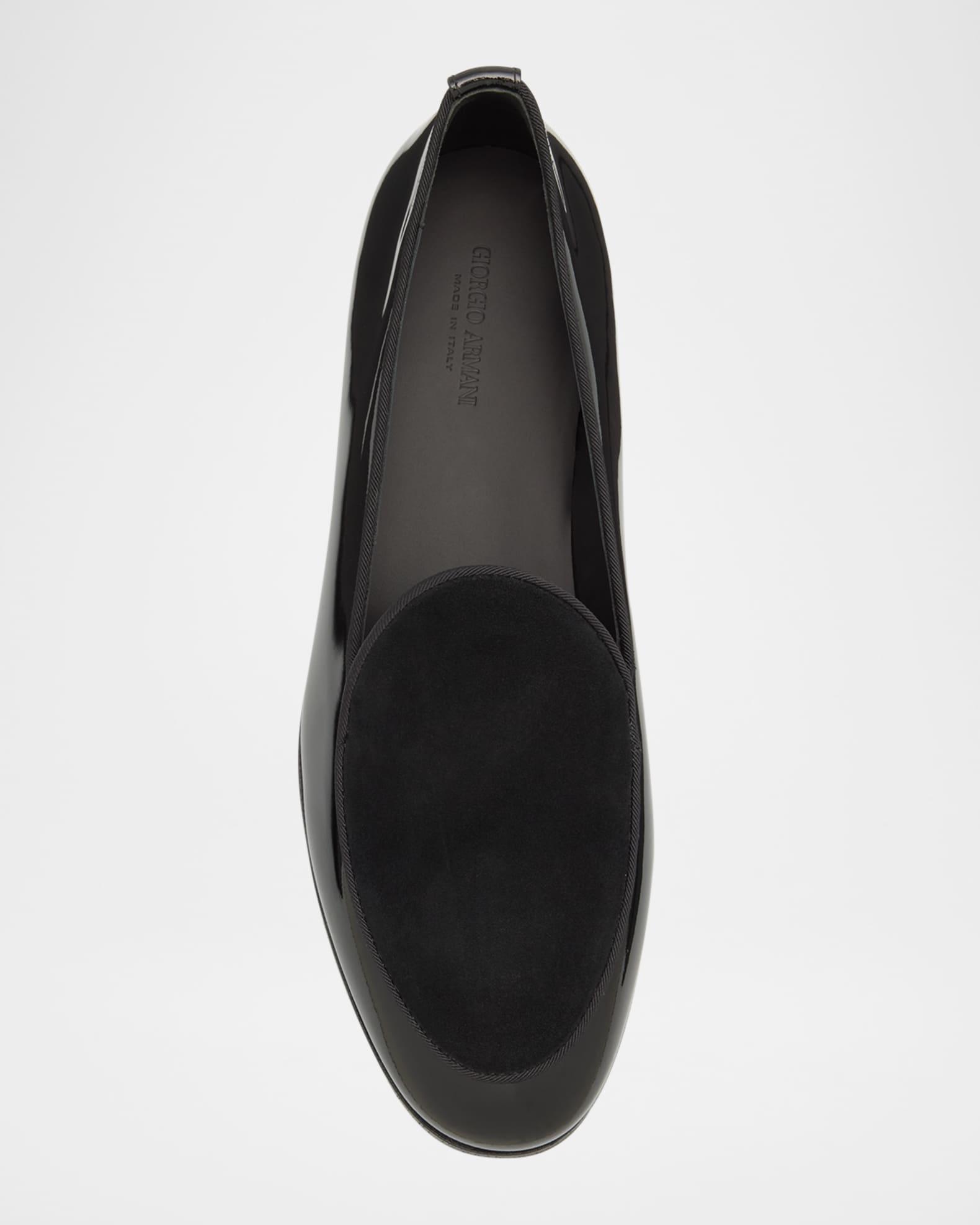 Men's Leather and Velvet Loafers Product Image