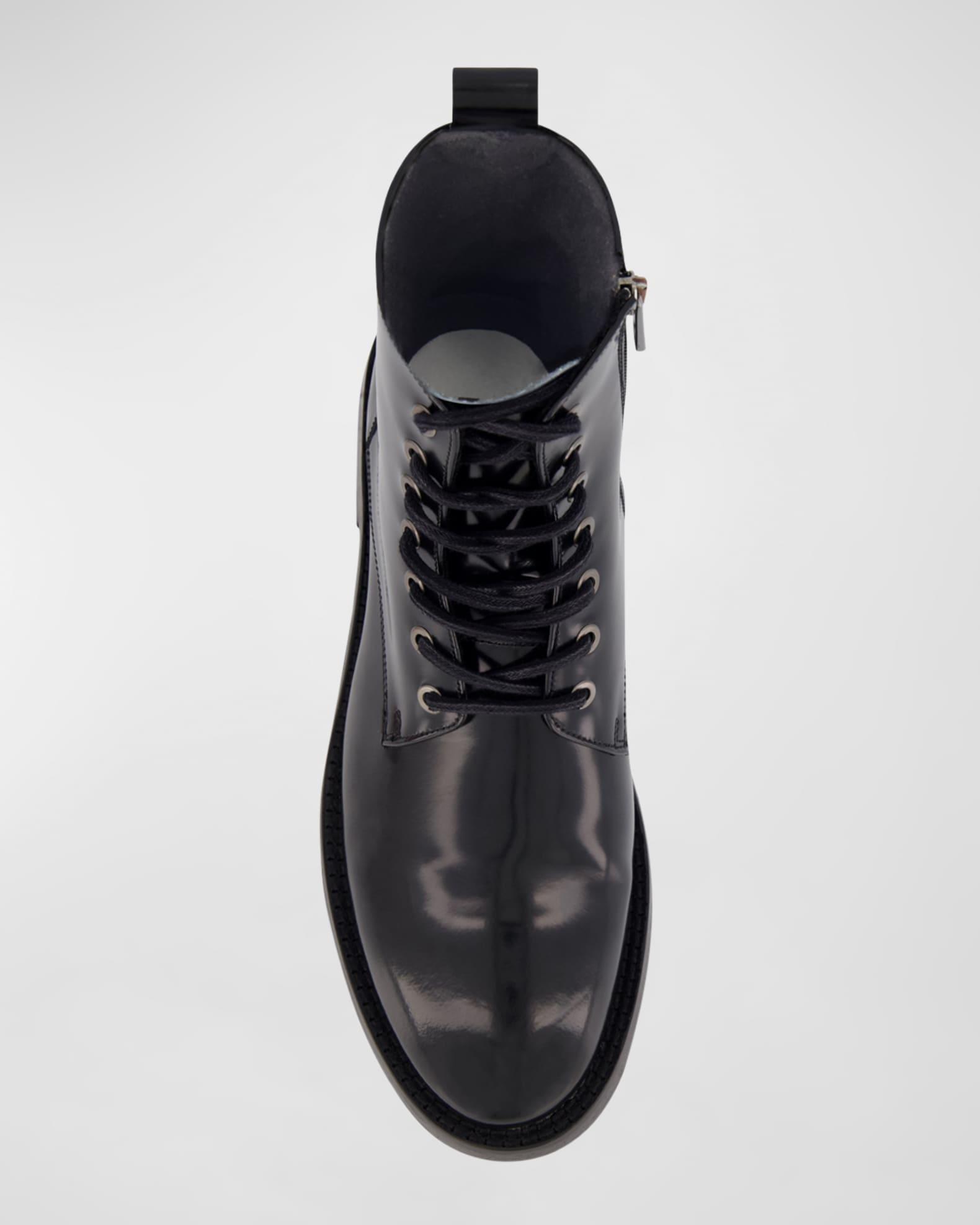 Men's Box Leather Combat Boots Product Image