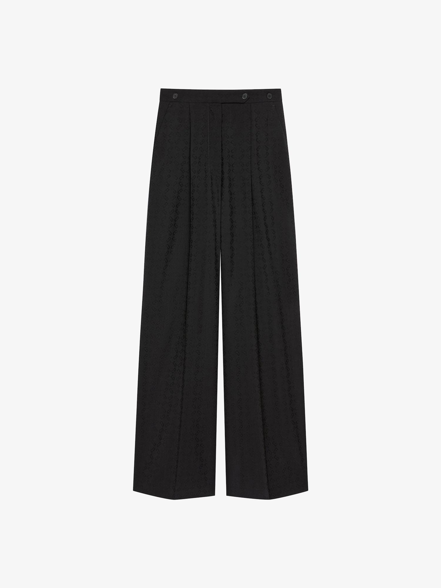 Pleated pants in monogram 72 jacquard Product Image