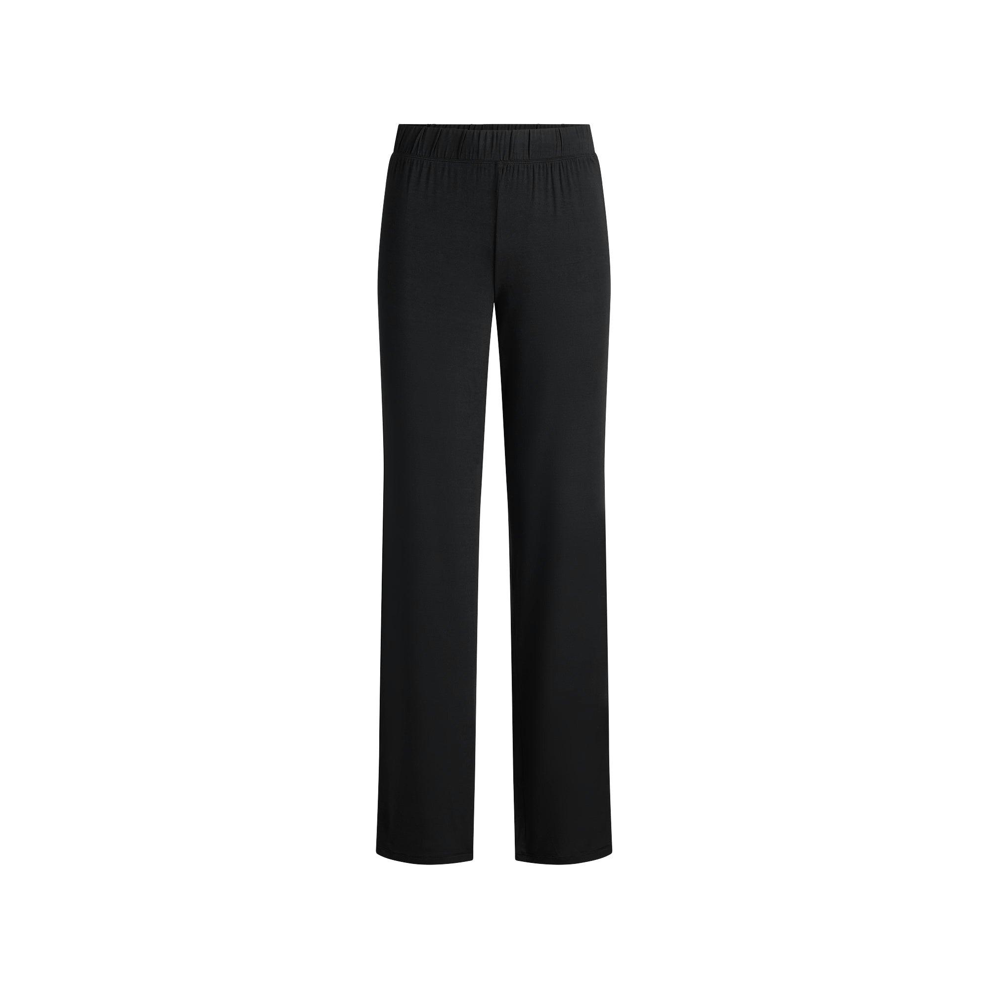 SHEER KNIT STRAIGHT LEG PANT | ONYX Product Image