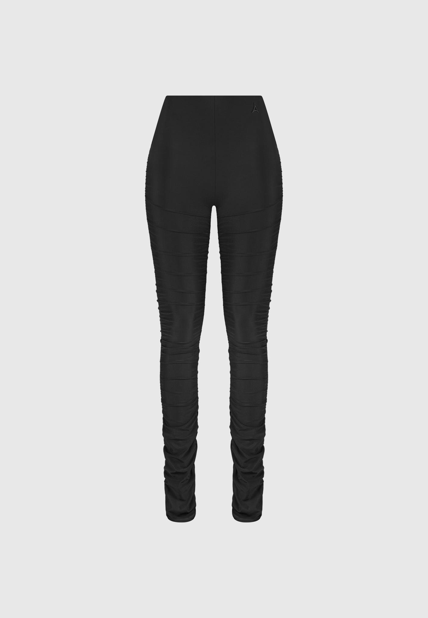 Ruched Fit and Flare Leggings - Brown Female Product Image