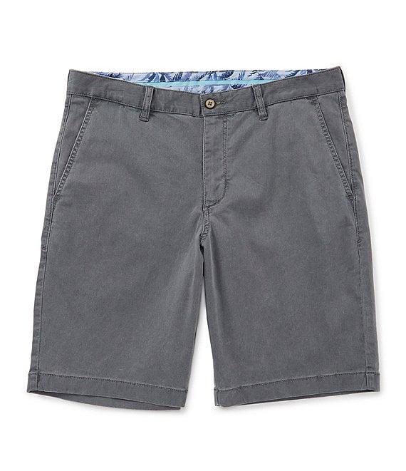Tommy Bahama Big & Tall Flat-Front Straight Fit Stretch Sateen 10#double; & 11#double; Inseam Boracay Shorts Product Image