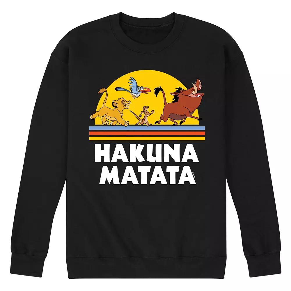Disney's The Lion King Men's Hakuna Matata Sunset Fleece Sweatshirt,  Product Image