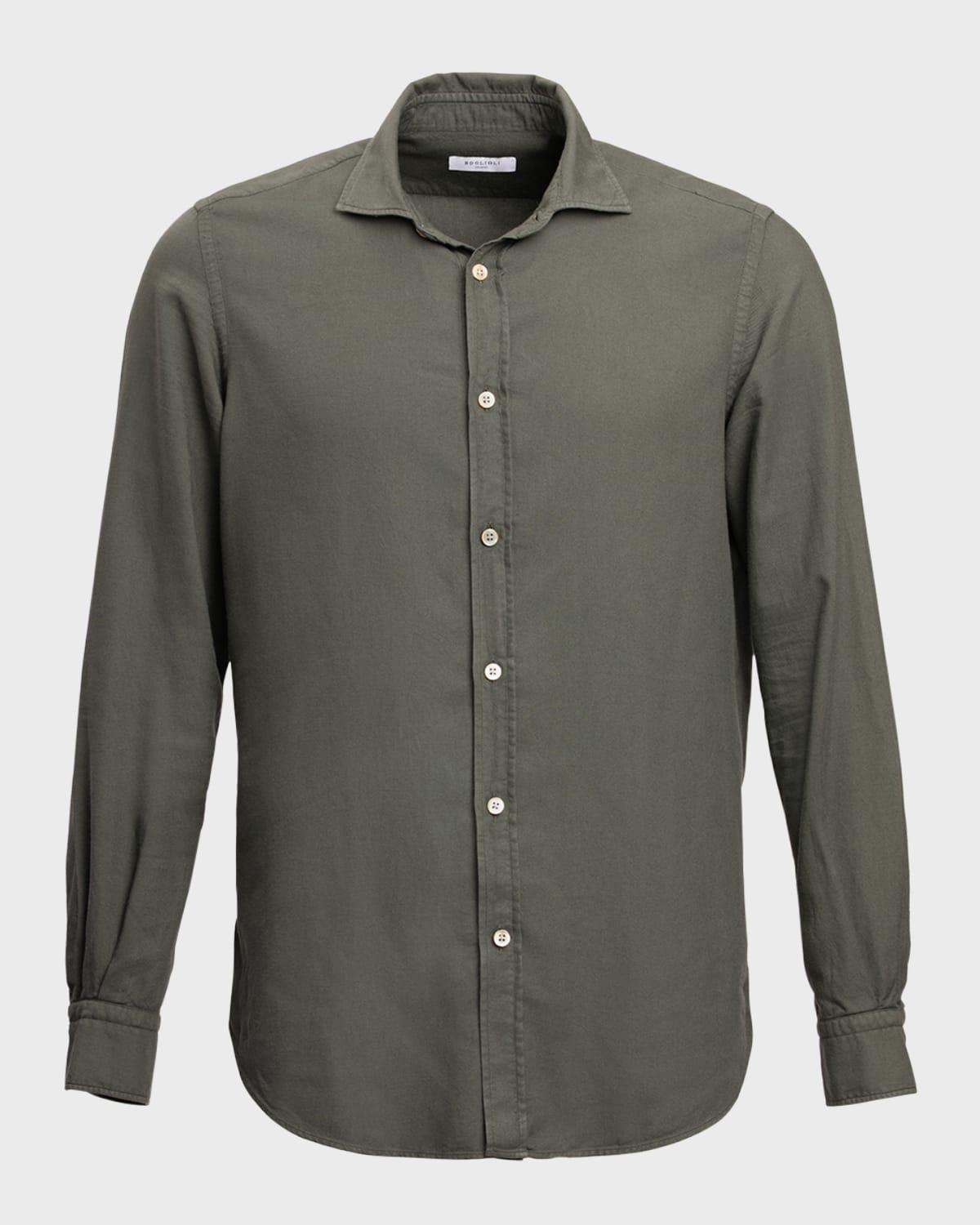 Mens Garment-Dyed Sport Shirt Product Image
