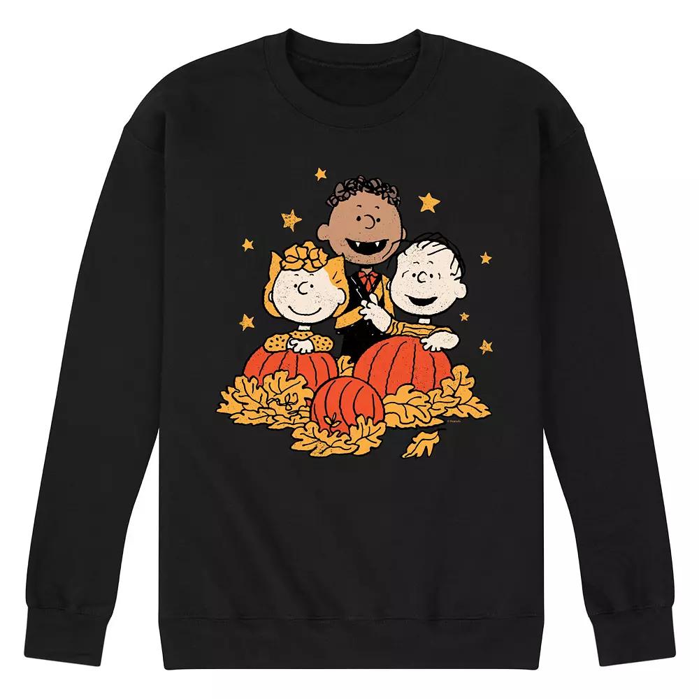 Men's Peanuts Pumpkin Trio Fleece Sweatshirt,  Product Image