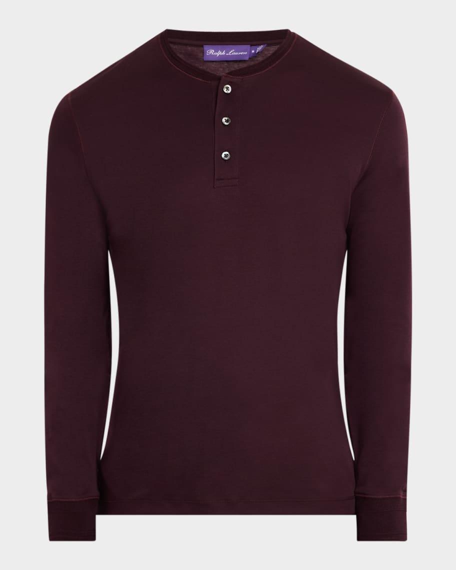 Mens Interlock Henley Shirt Product Image