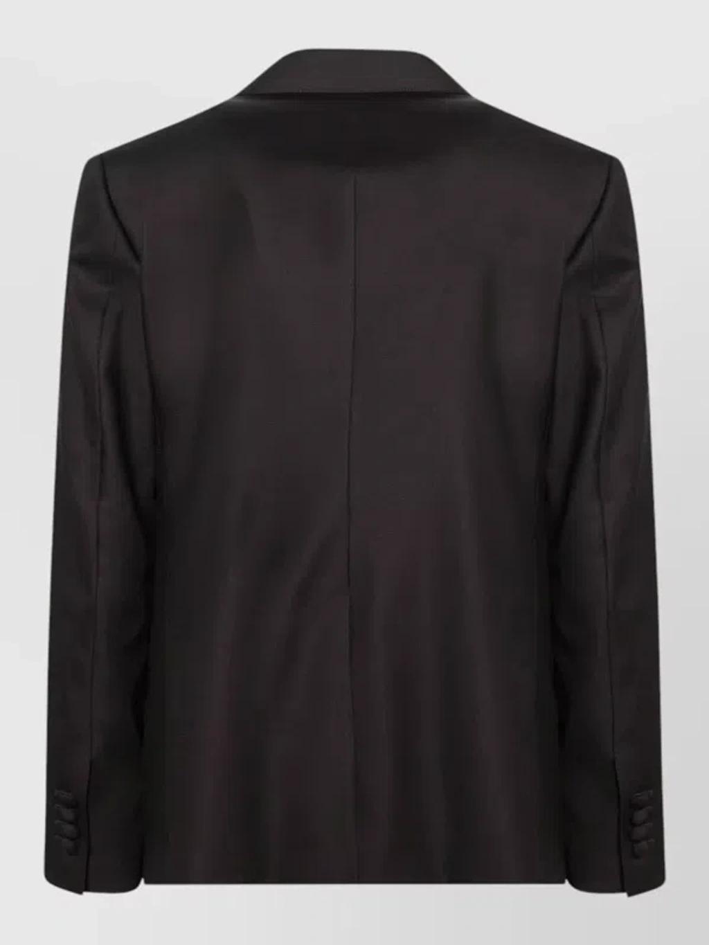 DOLCE & GABBANA Brown Single-breasted Jacket With Peak Revers In Wool Man In Green Product Image