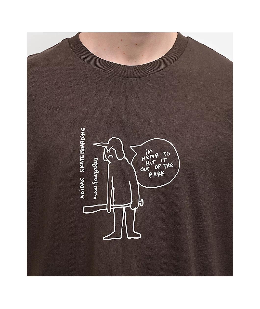 adidas Shmoofoil Out The Park Brown T-Shirt Product Image