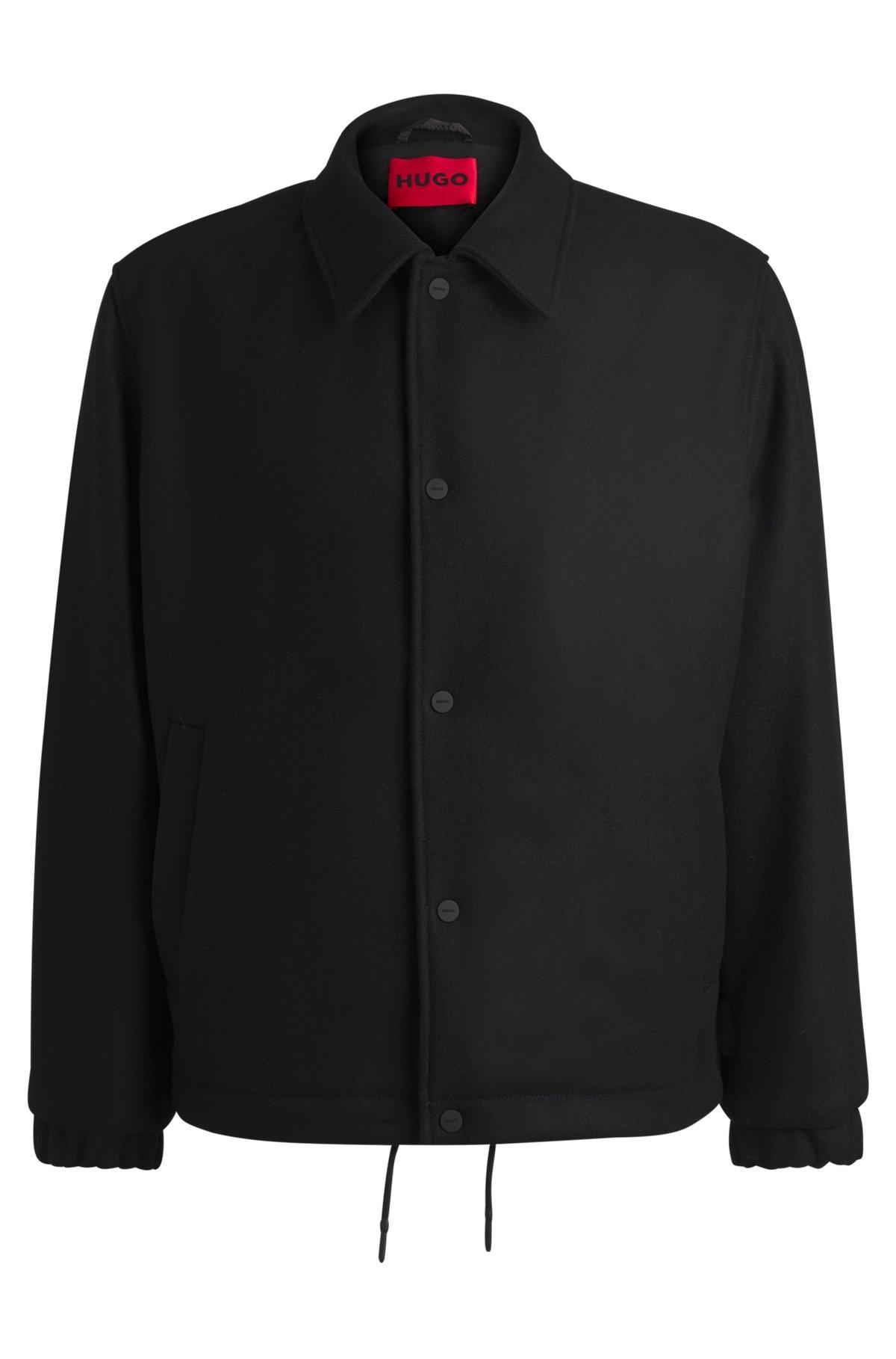 Wool coach jacket with adjustable hem Product Image