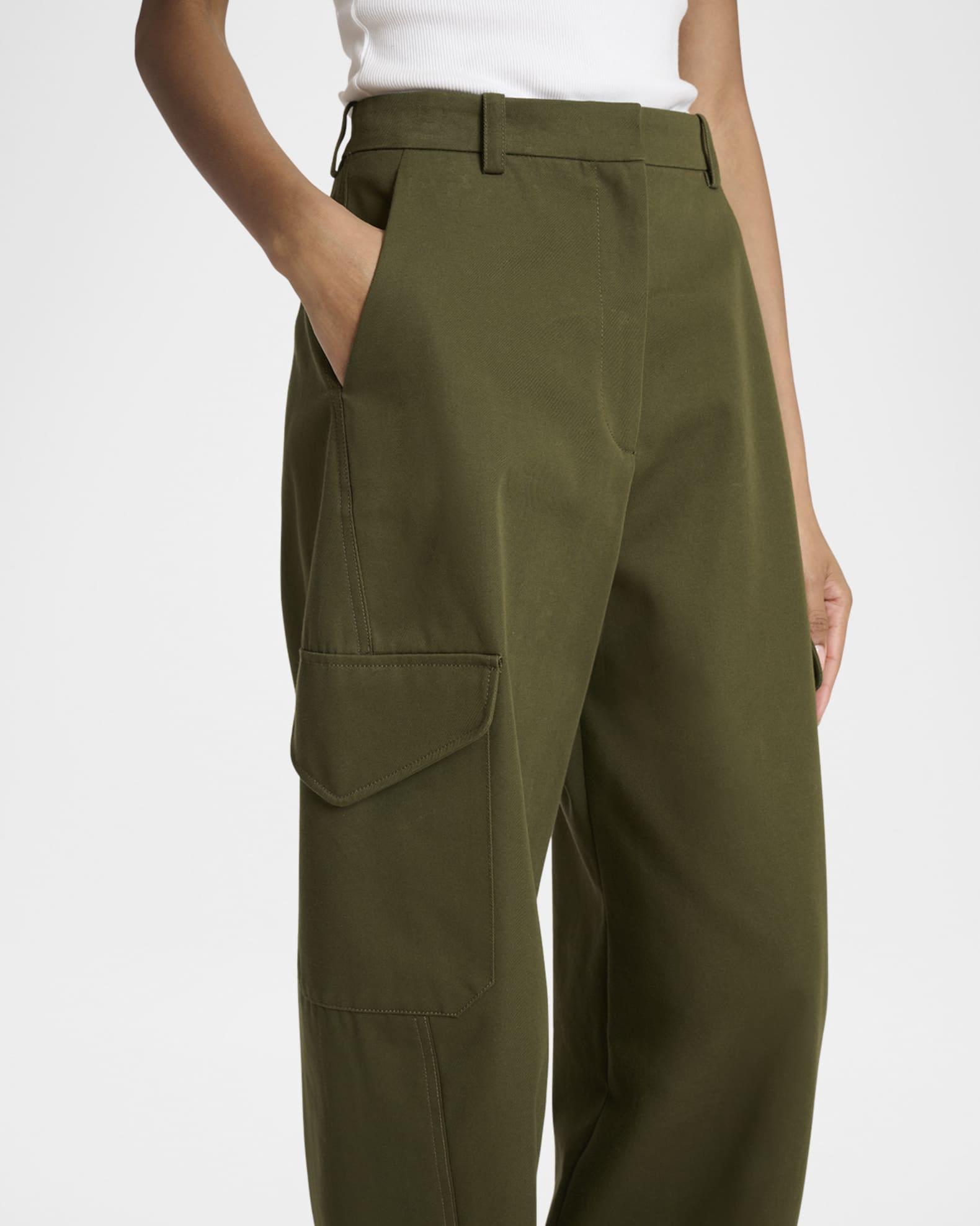 Barrel Leg Cargo Wool Trousers Product Image