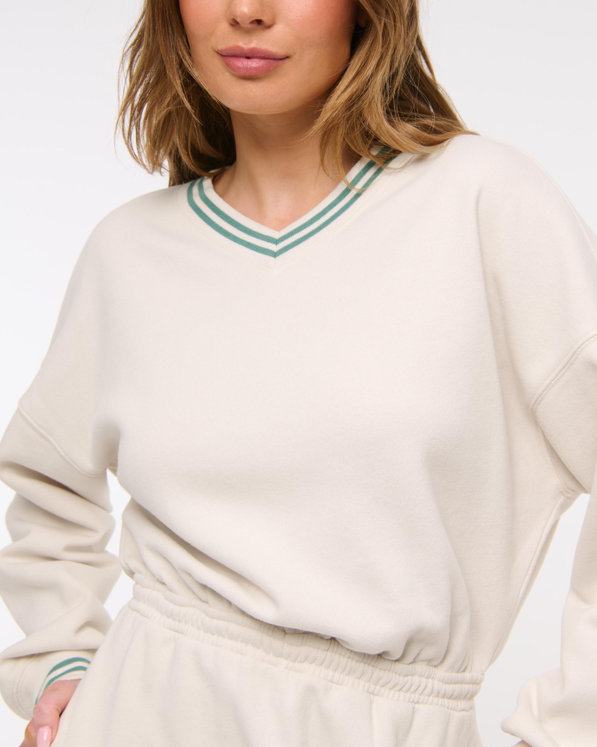 Fleece V-Neck Mini Dress Product Image