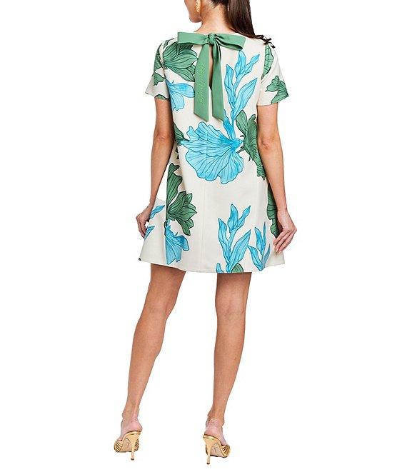 Mestiza New York Cecily Convertible Floral Print Round Neck Short Sleeve A-Line Dress Product Image