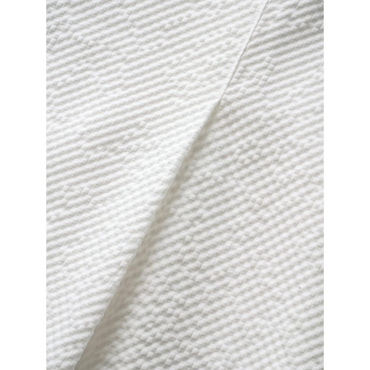 Plus Size Texture Shirt Collar Button Detail Split Front Dress Ivory Women At the Office Texture Shirt collar Half Sleeve Curvy BloomChic 28/5X Product Image