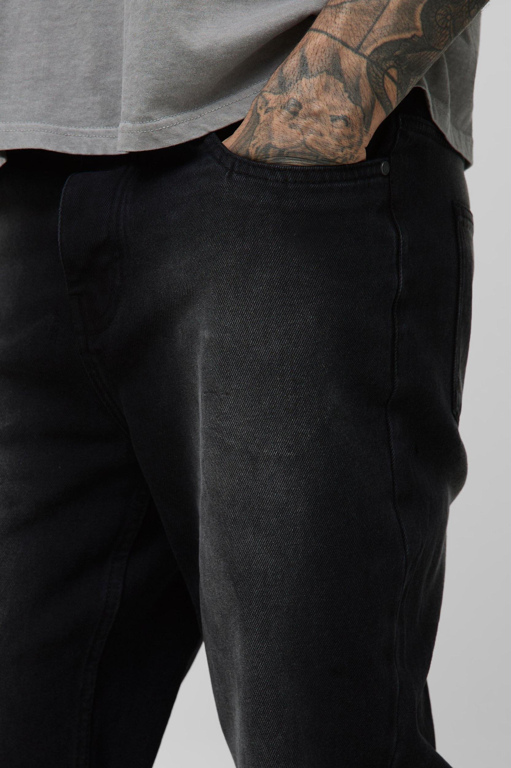 Tall Cargo Hem Relaxed Flare Jeans | boohooMAN USA Product Image