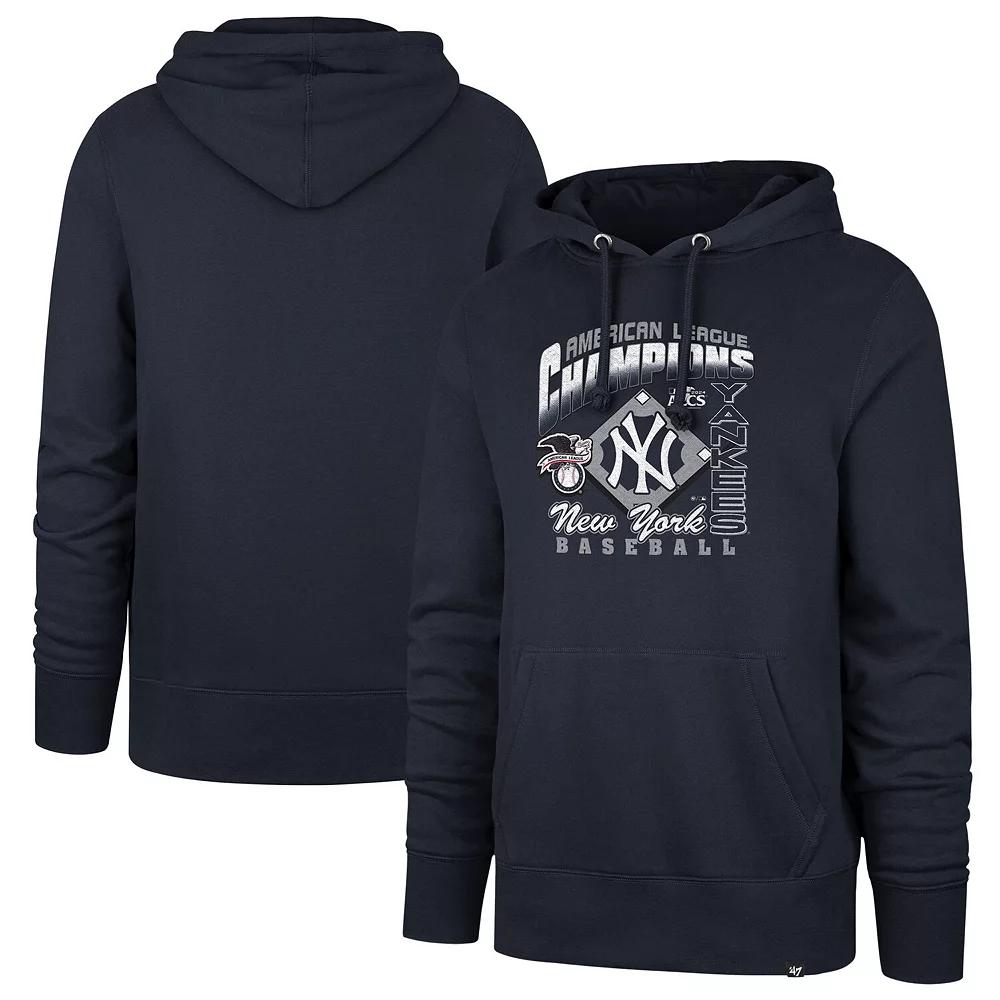 Men's '47 Navy New York Yankees 2024 American League Champions Headline Pullover Hoodie, Size: 2XL, Blue Product Image