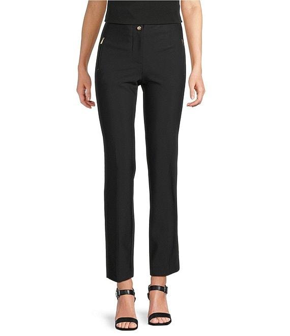 KARL LAGERFELD PARIS Compression Flat Front Straight Leg Pants Product Image