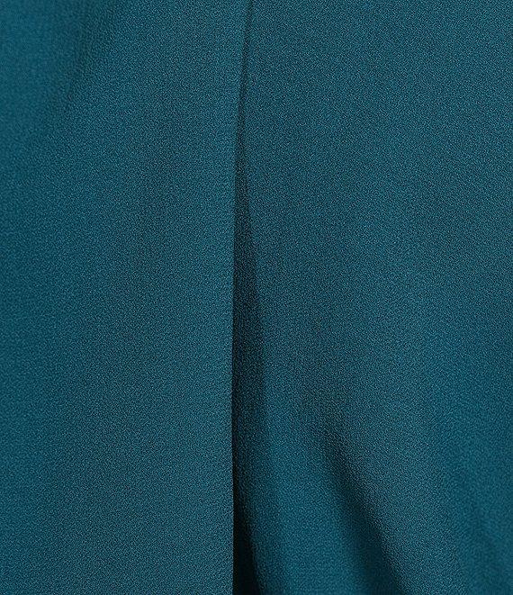 Eileen Fisher Plus Size Silk Georgette Crepe Crew Neck Sleeveless Tank Product Image