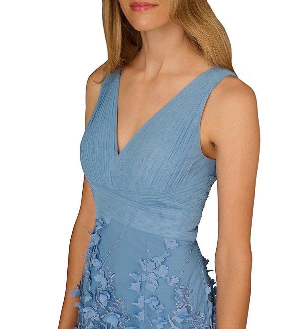 Aidan Mattox V-Neck Sleeveless Front Slit Gown Product Image