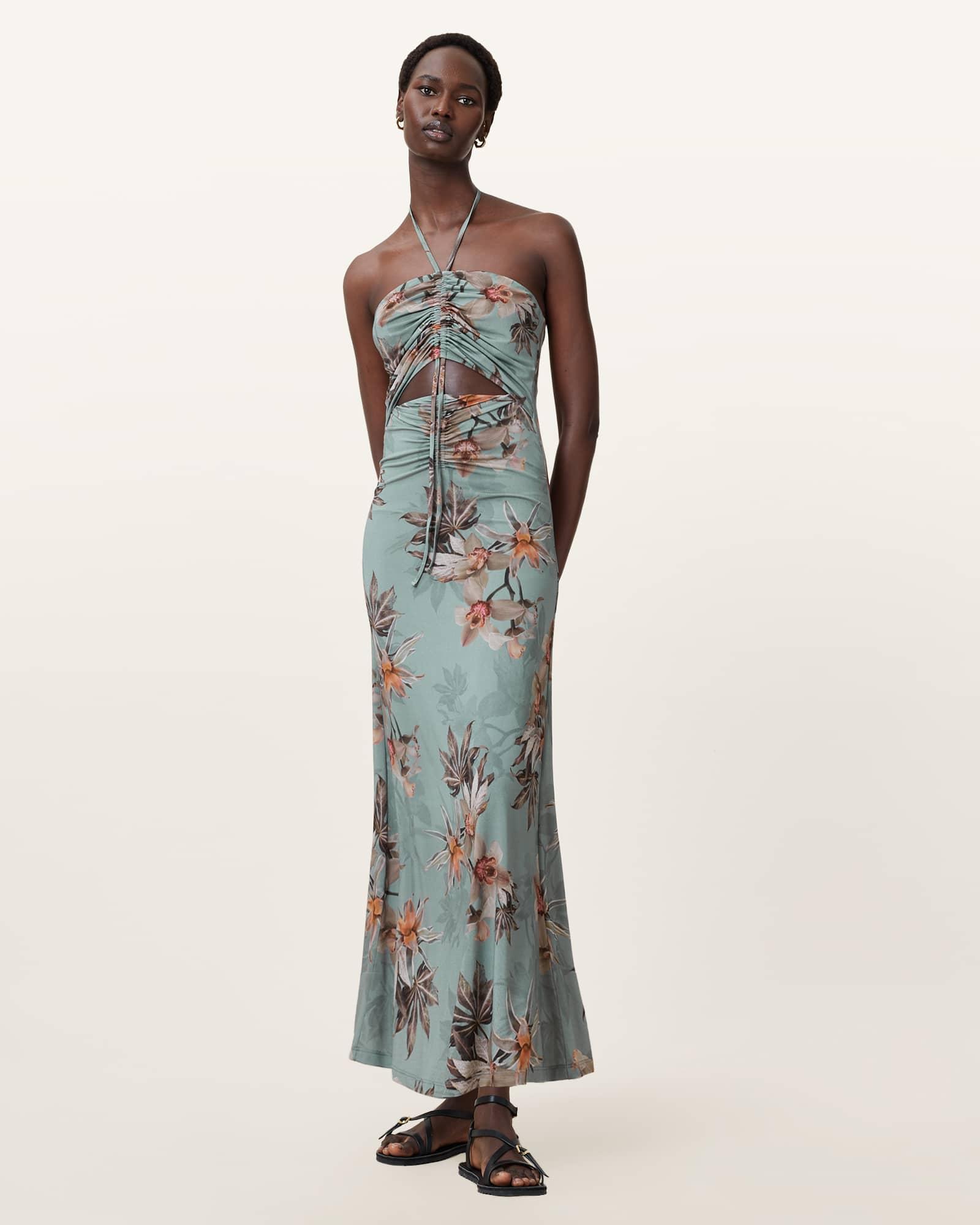 Celia Halterneck Floral Maxi Dress Product Image