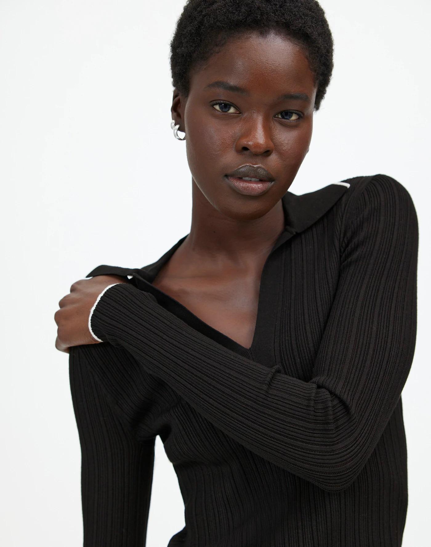 The Signature Knit Johnny-Collar Sweater Product Image