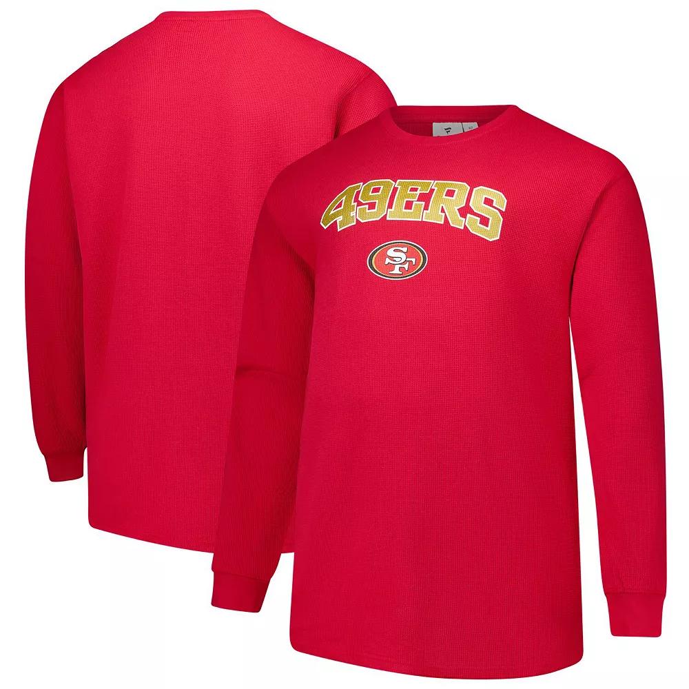 Men's Fanatics Scarlet San Francisco 49ers Big & Tall Thermal Long Sleeve T-Shirt,  Product Image