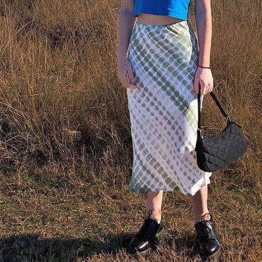 Tie-Dye Midi Pencil Skirt Product Image