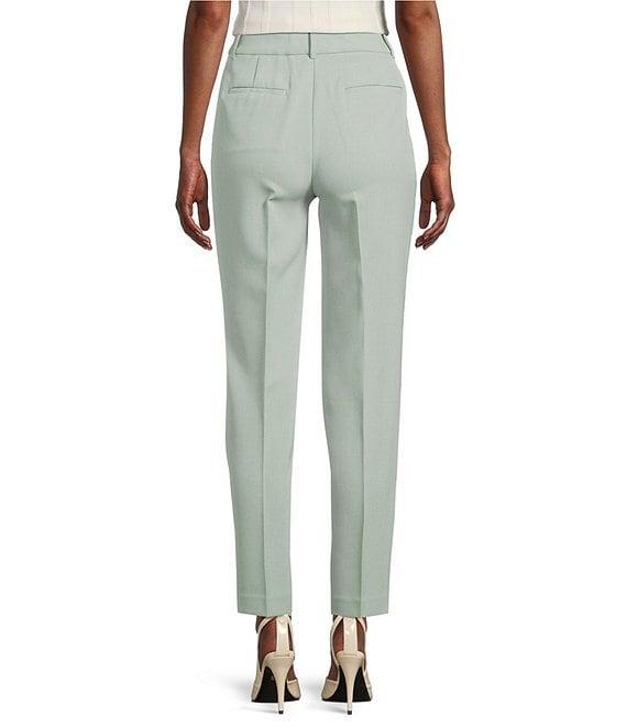 Donna Karan Crepe Flat Front Straight Leg Pants Product Image