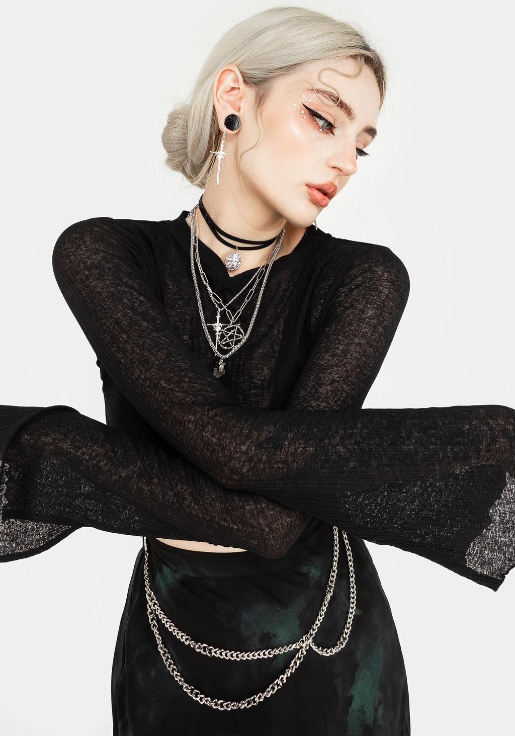 Cassia Jersey Mesh Crop Top Product Image