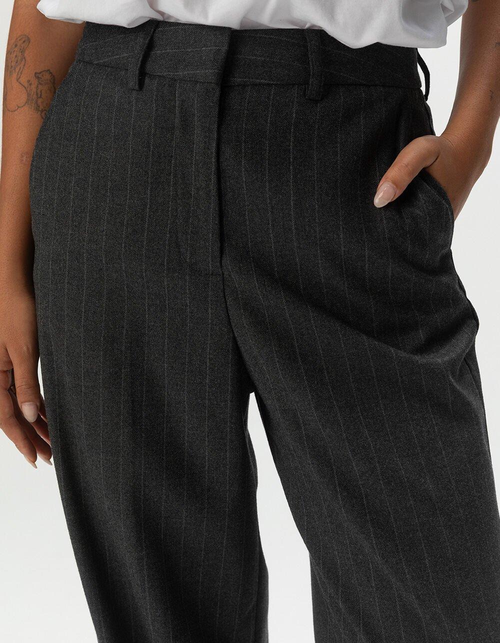 JJXX Mary High Waisted Womens Trouser Pants - DARK GRAY Product Image