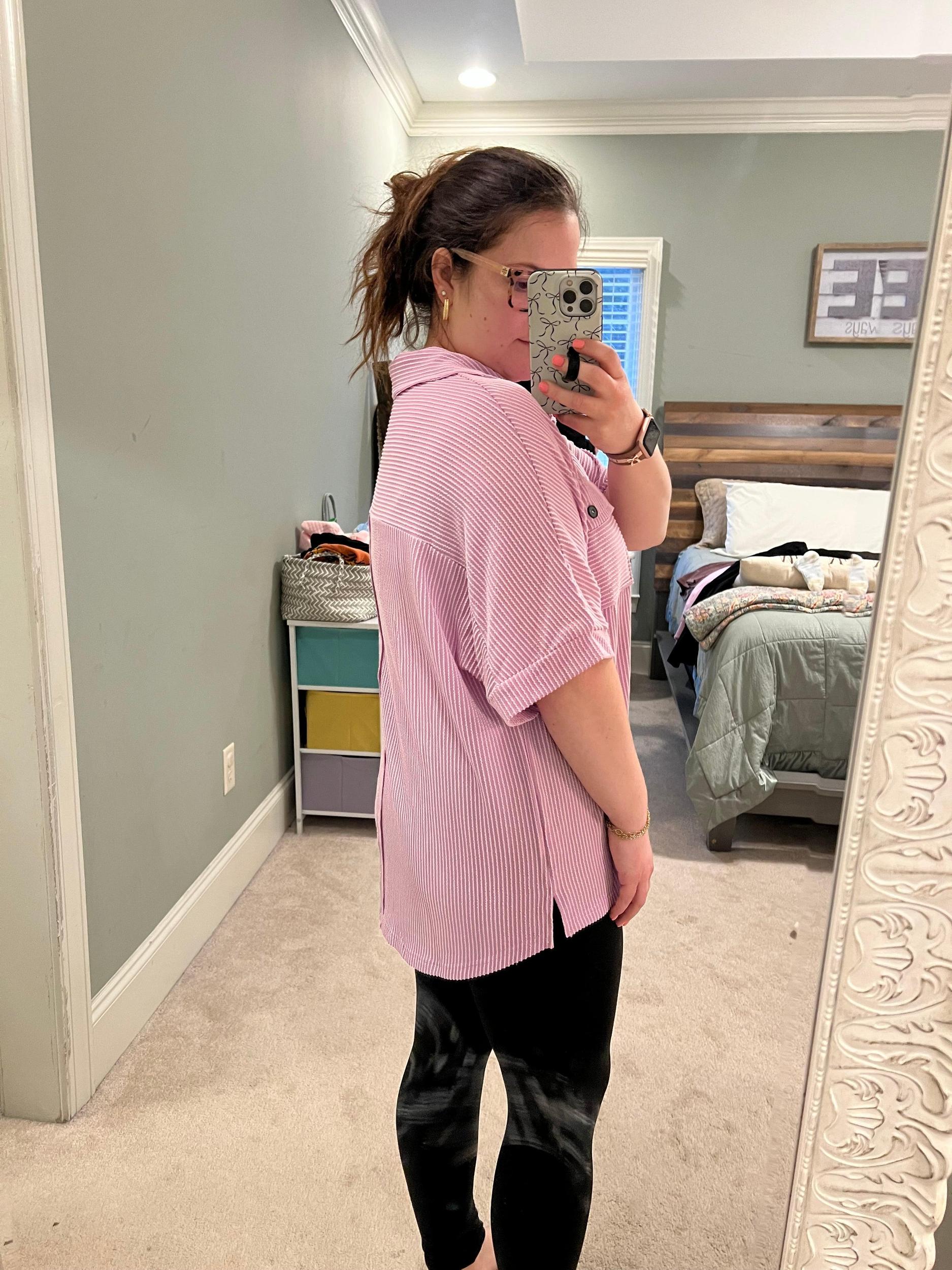 Orchid Corded Button Blouse Product Image