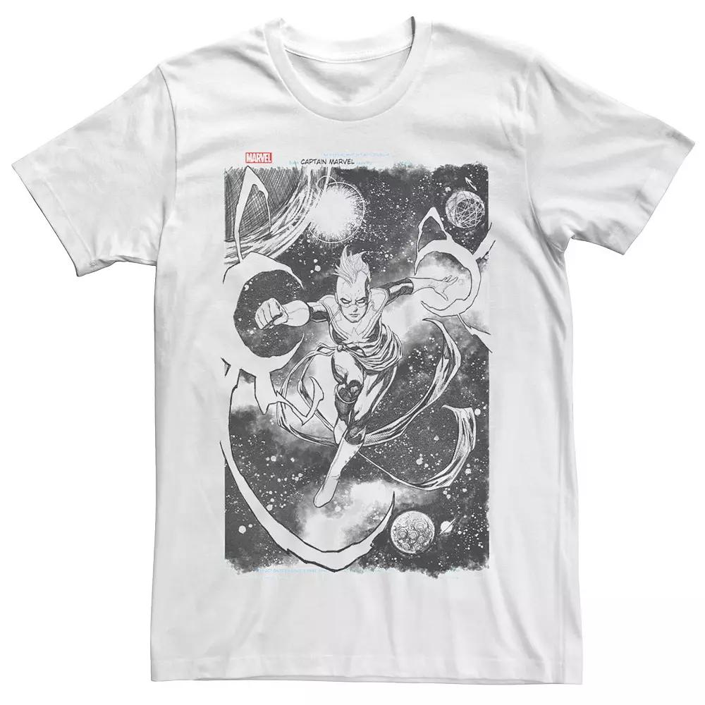 Men's Marvel Captain Marvel Comic Cover Sketch Graphic Tee,  Product Image