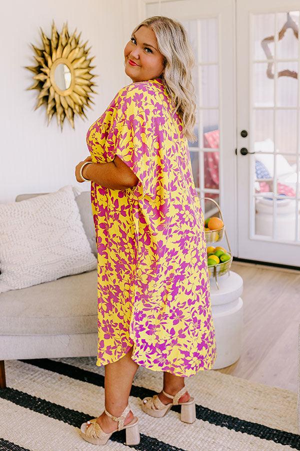 Resort Bound Floral Caftan Midi Curves Product Image