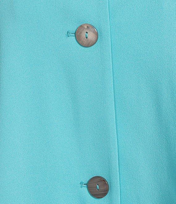 Ming Wang Plus Size Deco Crepe Winged Collar Bracelet Tulip Sleeve Jacket Product Image