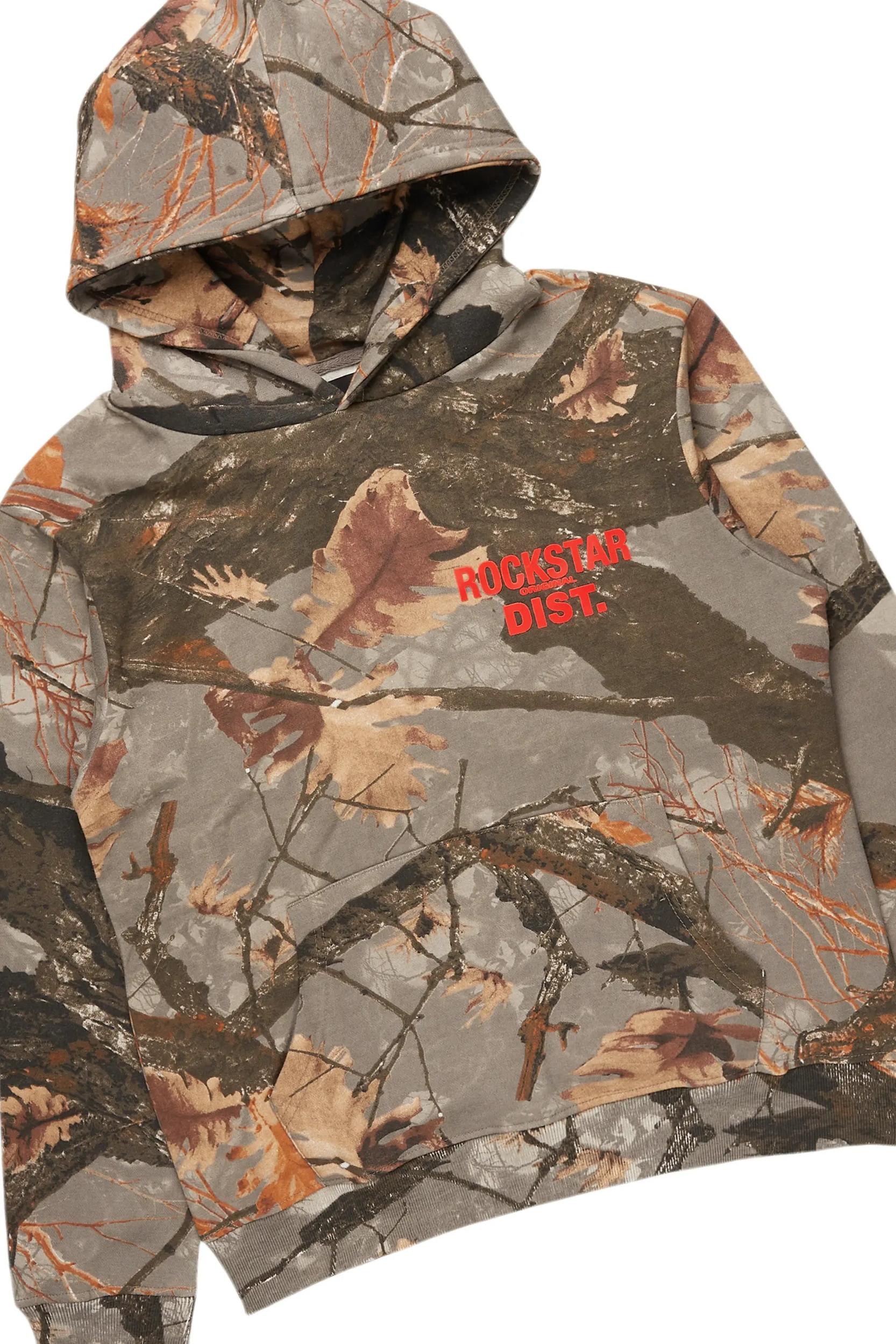 Tabby Beige Graphic Stacked Flare Track Set Male Product Image