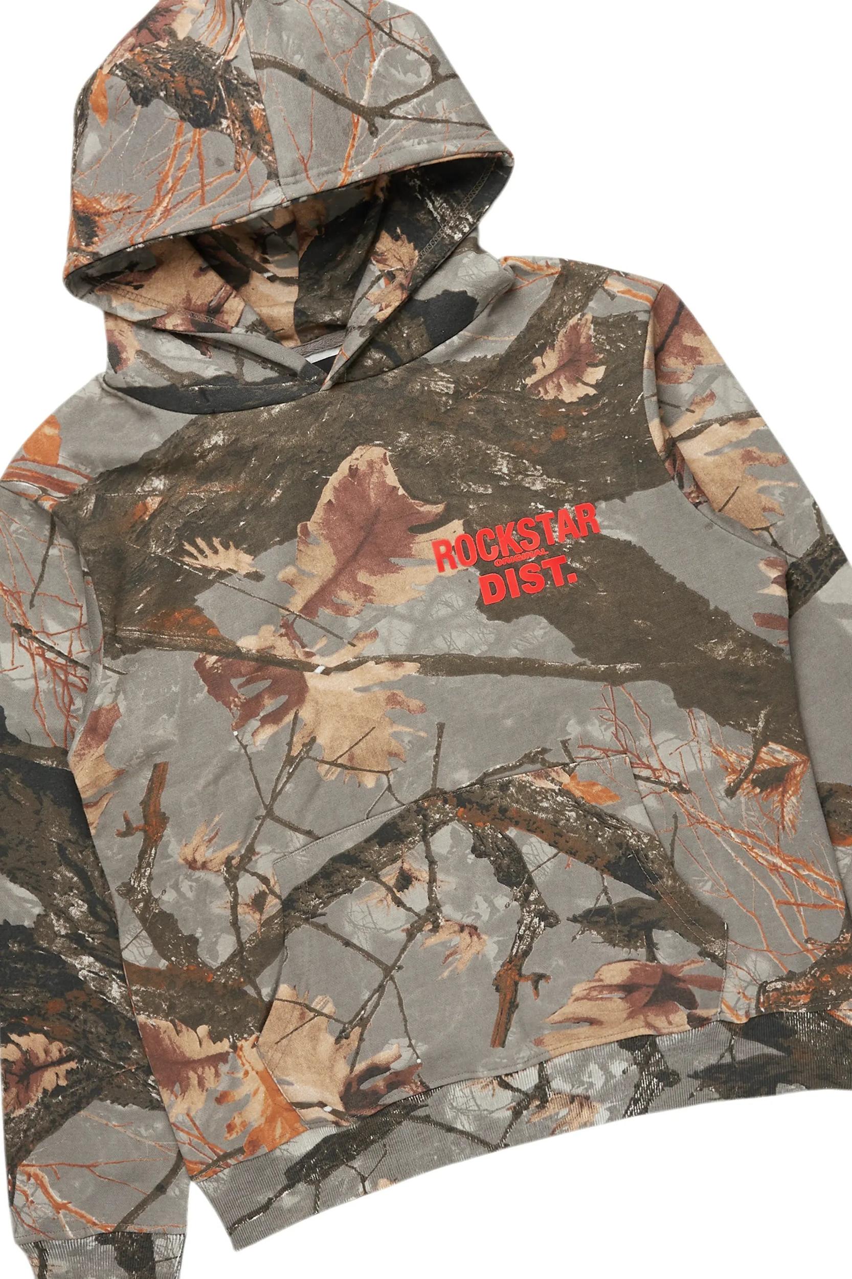 Tabby Beige Graphic Stacked Flare Track Set Male Product Image