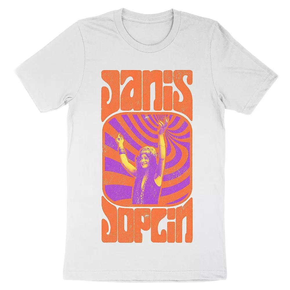 Men's Janis Joplin Tee, Size: XL, White Product Image