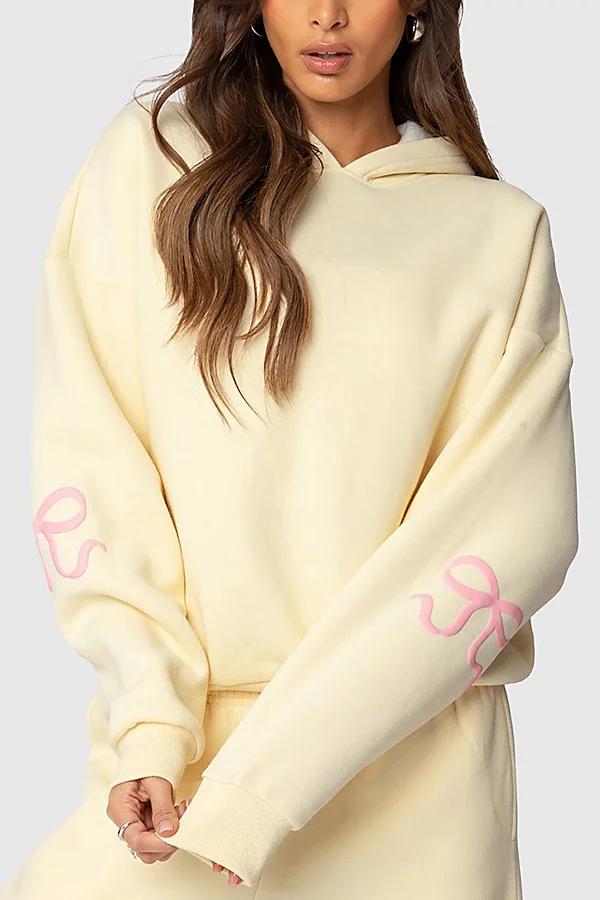 Edikted Bonney Bow Detail Hoodie Sweatshirt Womens at Urban Outfitters Product Image