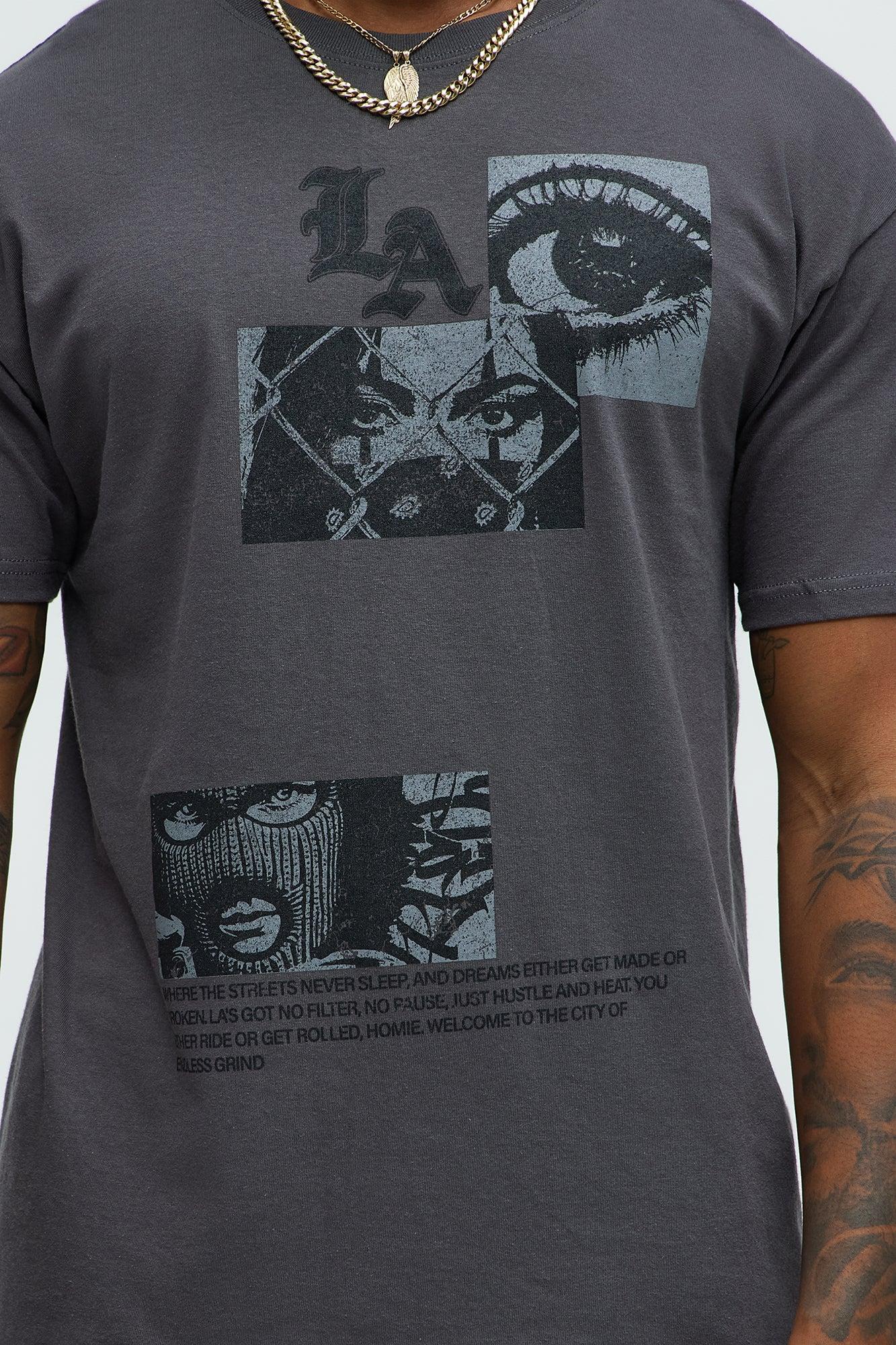 Streets Of LA Short Sleeve Tee - Charcoal Product Image
