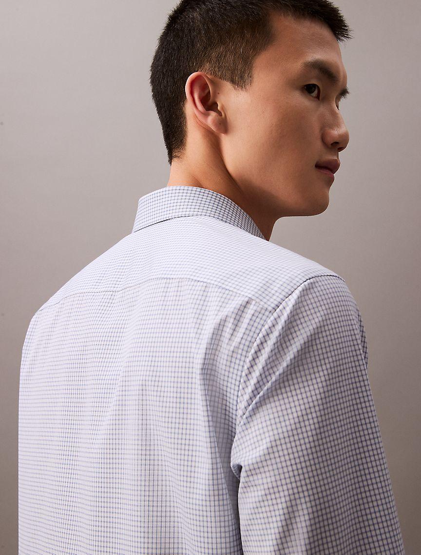 Steel Check Slim Fit Button-Down Shirt Product Image