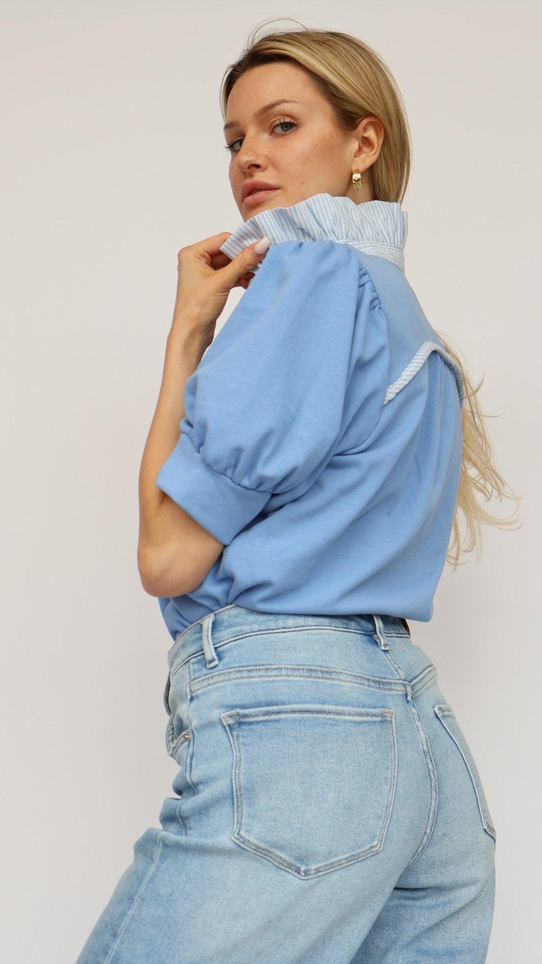 Ruffle Puff Sleeve Top Product Image