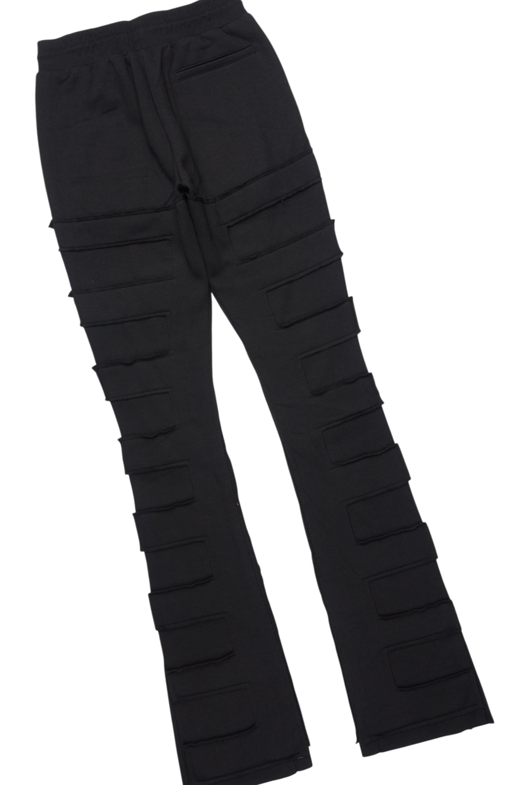 Emilio Black T-Shirt/Stacked Flare Track Set Male Product Image