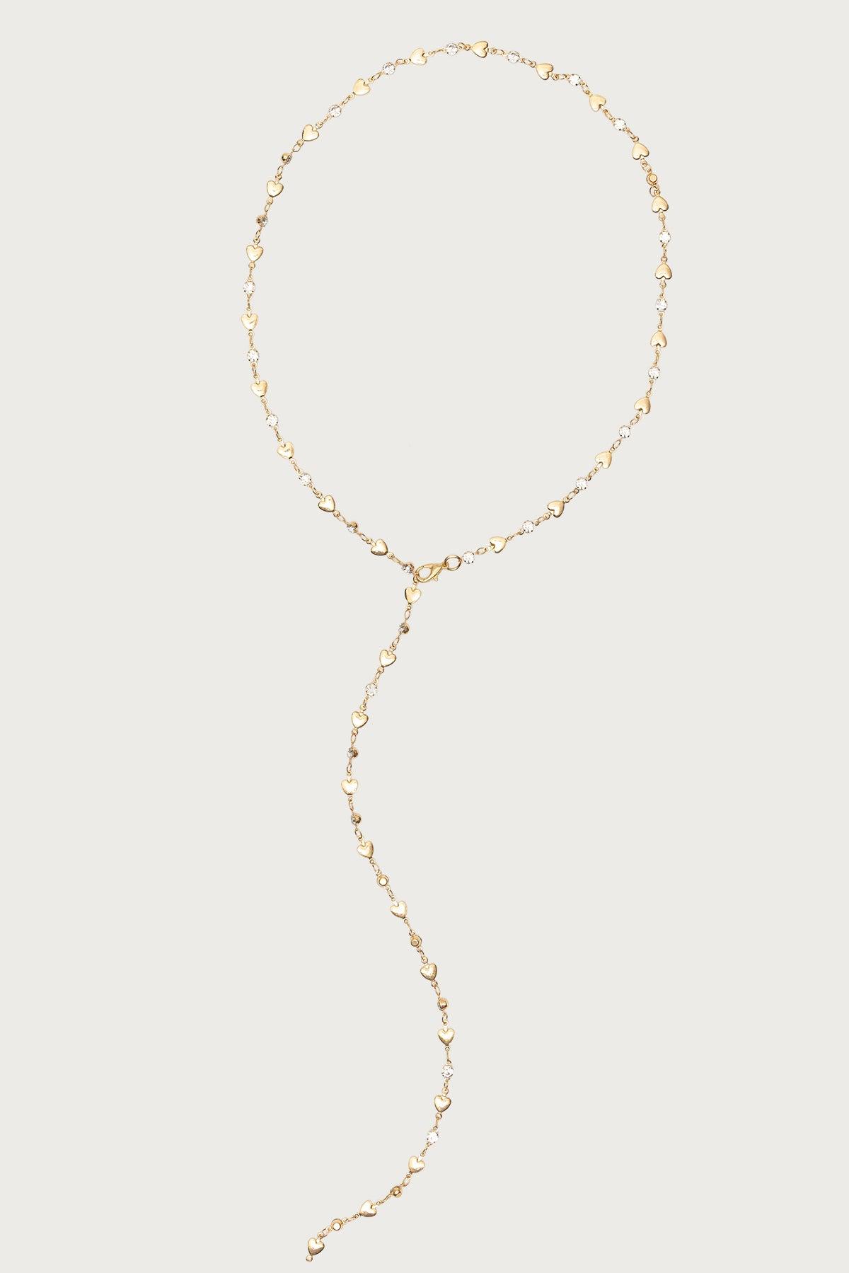 Heart & Diamond Cascading Necklace Product Image