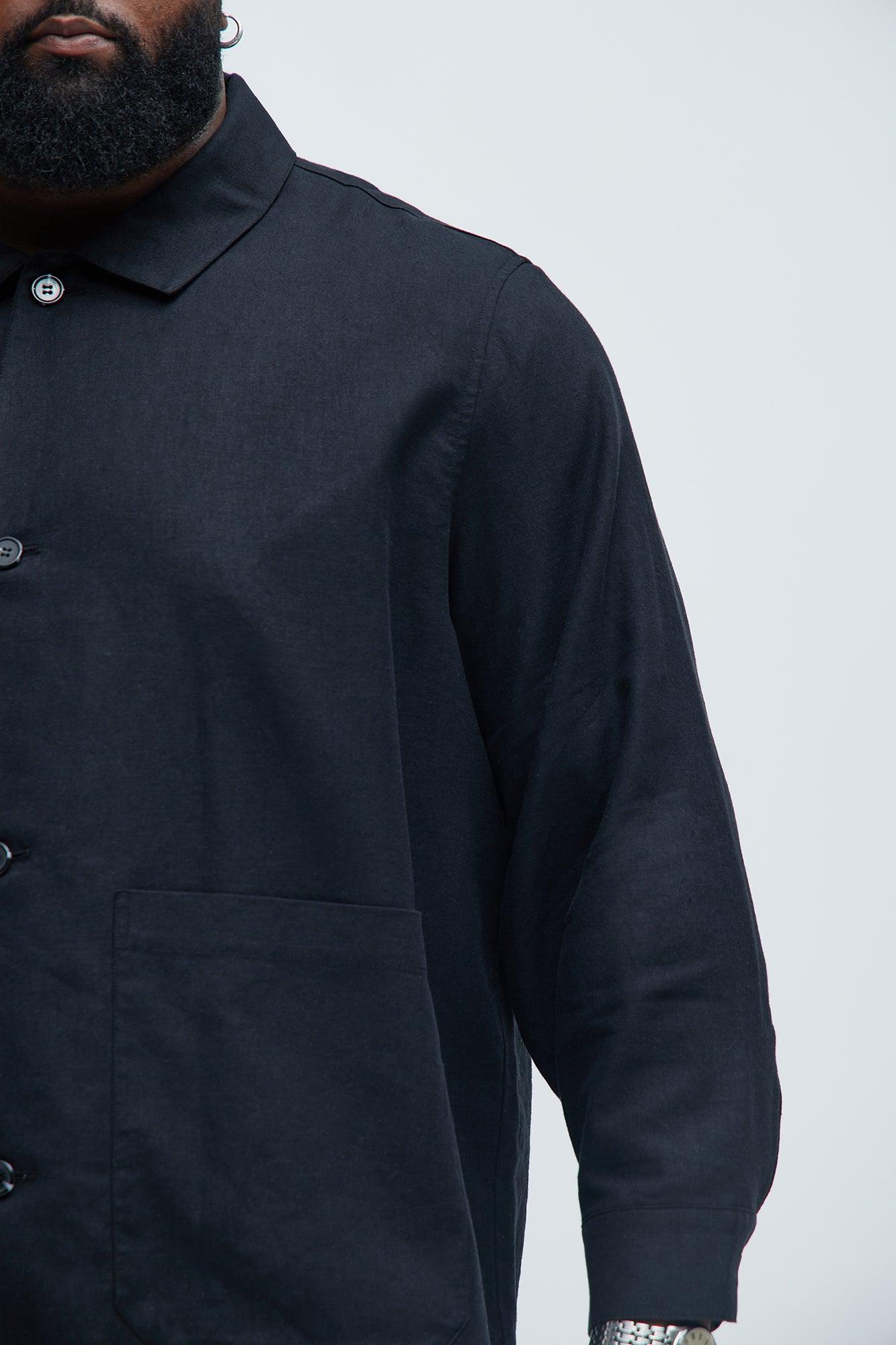 Bahamas Linen Chore Jacket - Black Product Image