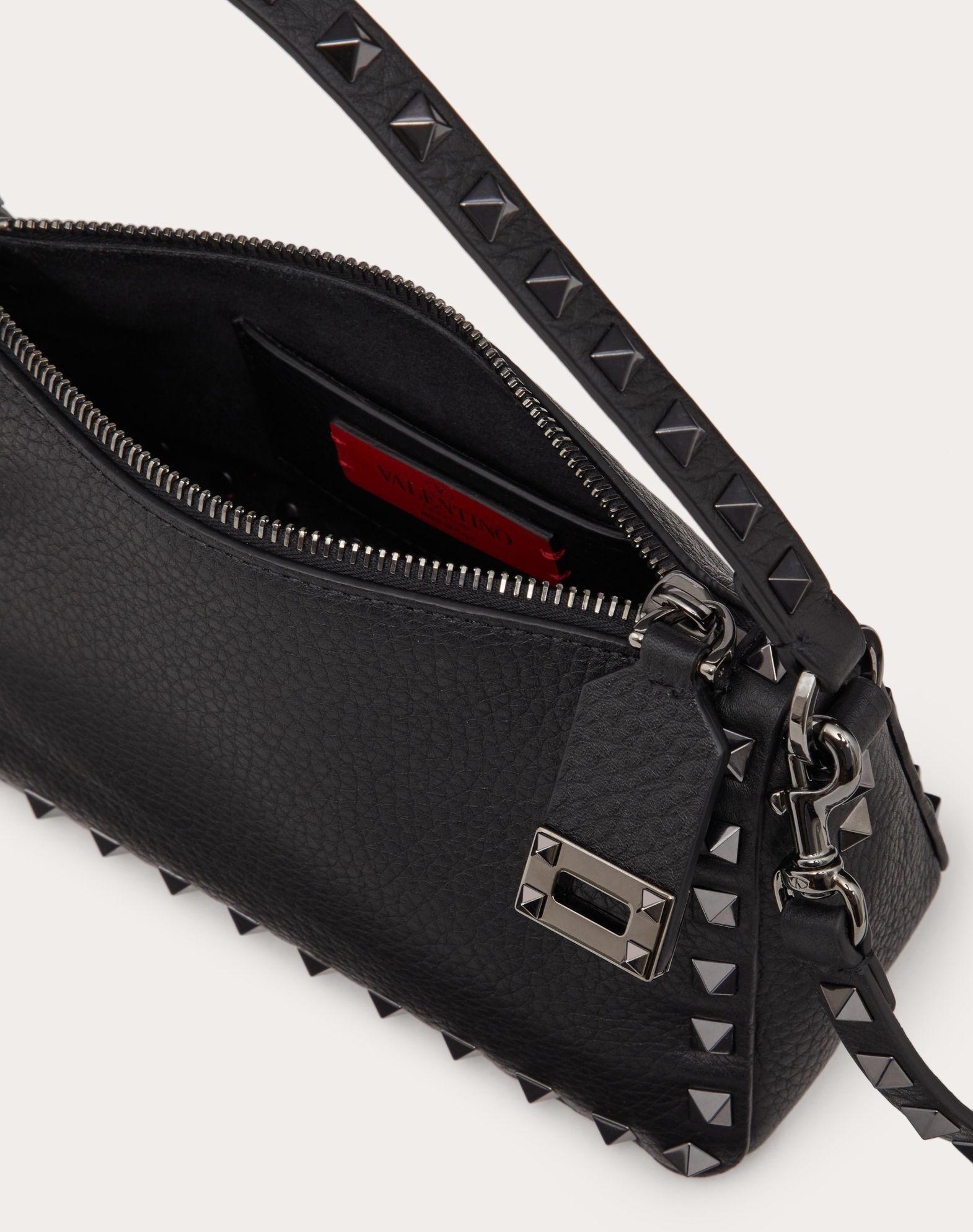 Small Rockstud Grainy Calfskin Crossbody Bag  Product Image