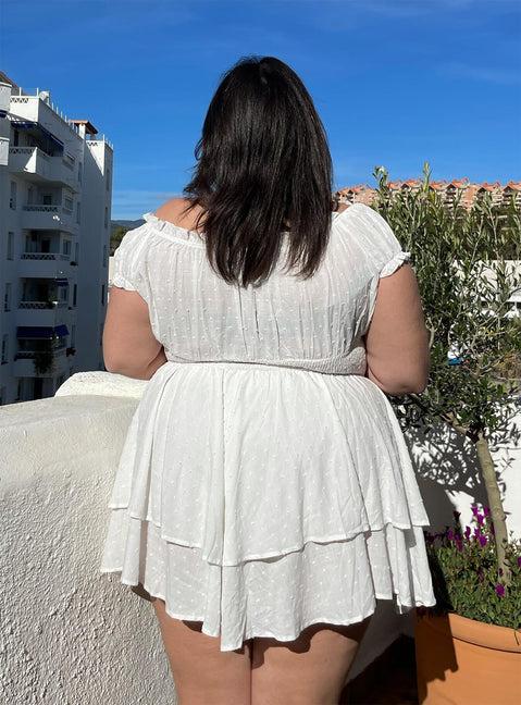 The Love Galore Romper White Curve Product Image