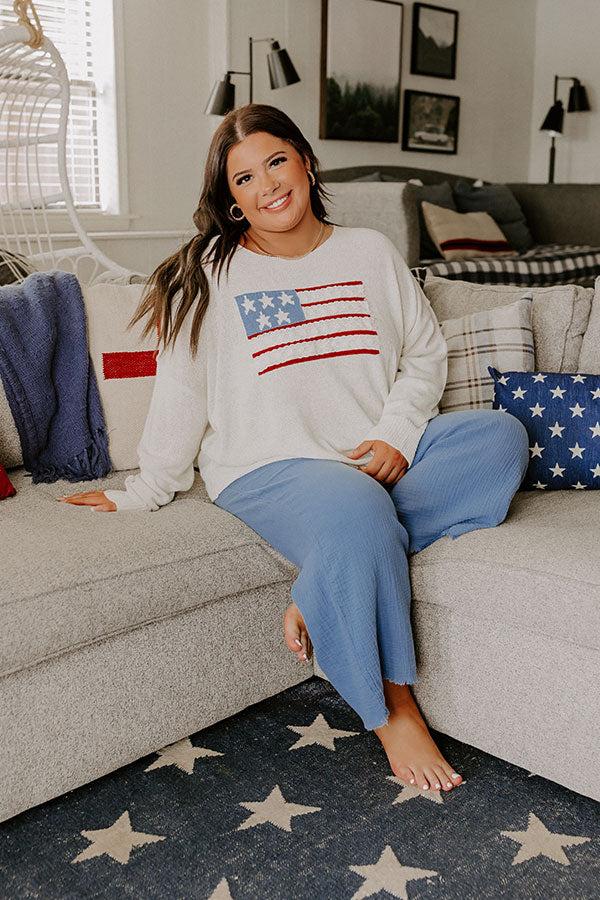 Star-Spangled Evening Knit Sweater Curves Product Image