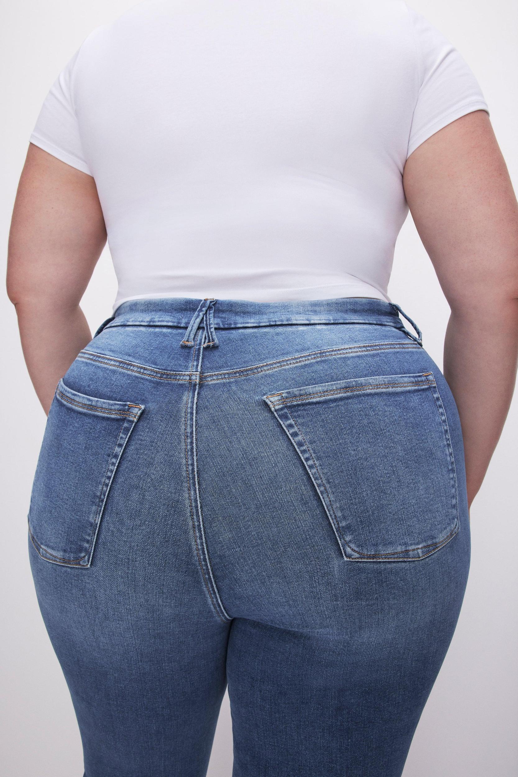 POWER STRETCH PULL-ON STRAIGHT JEANS | INDIGO490 Product Image