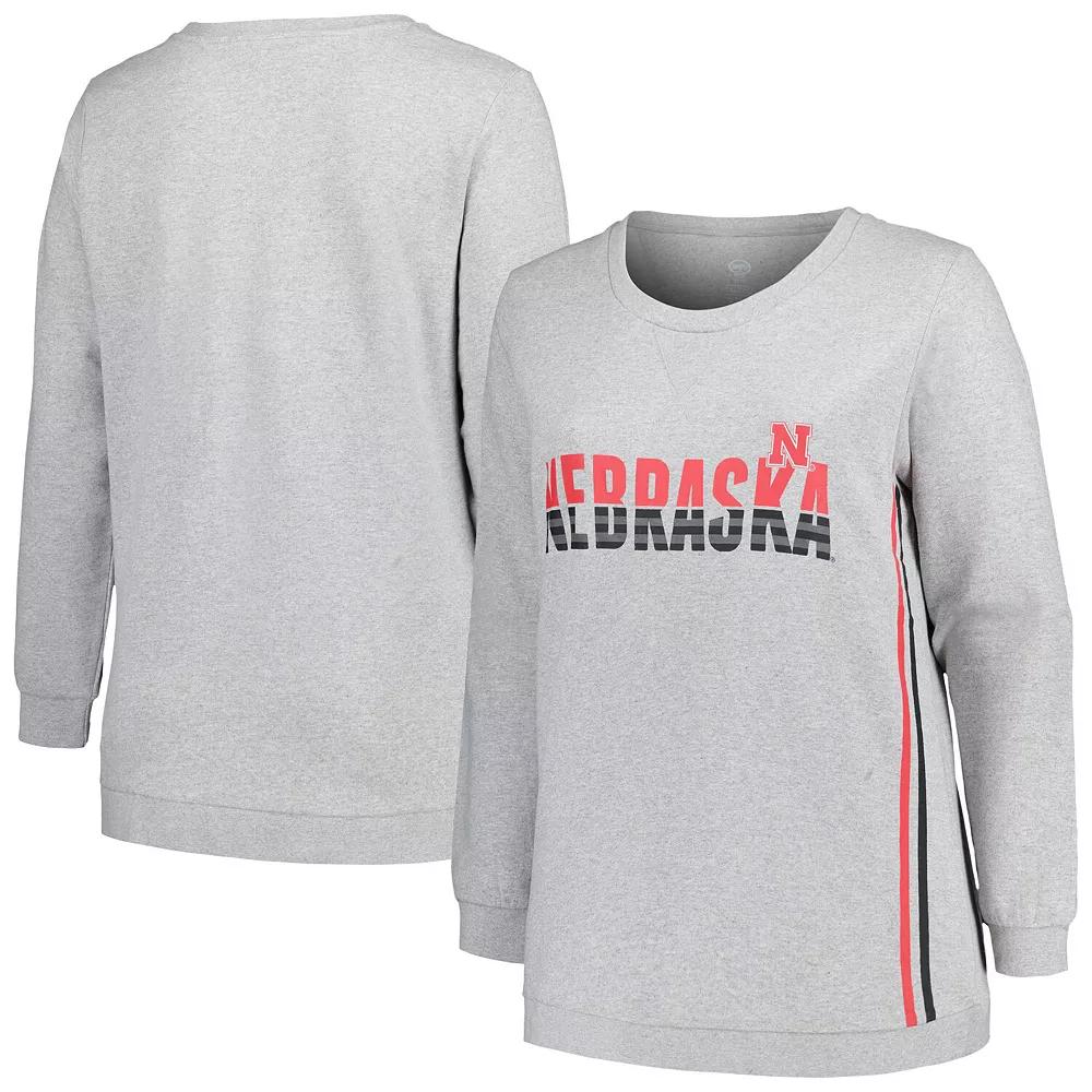Women's Profile Heather Gray Nebraska Huskers Plus  Product Image