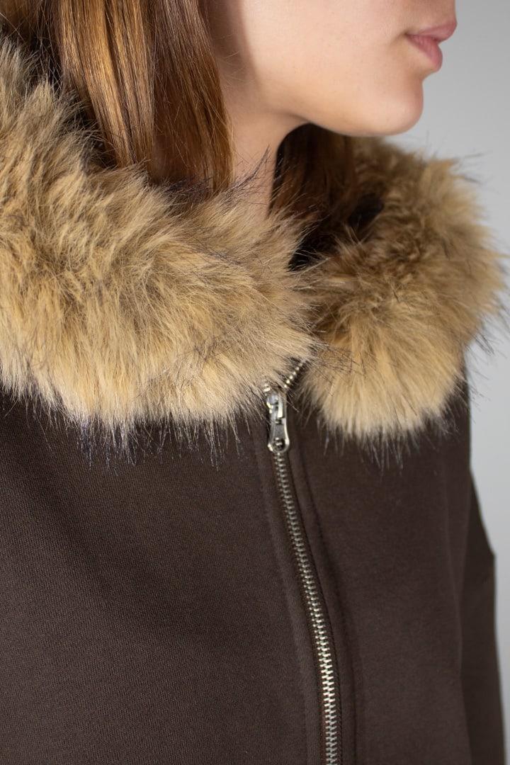Faux fur hoodie Product Image