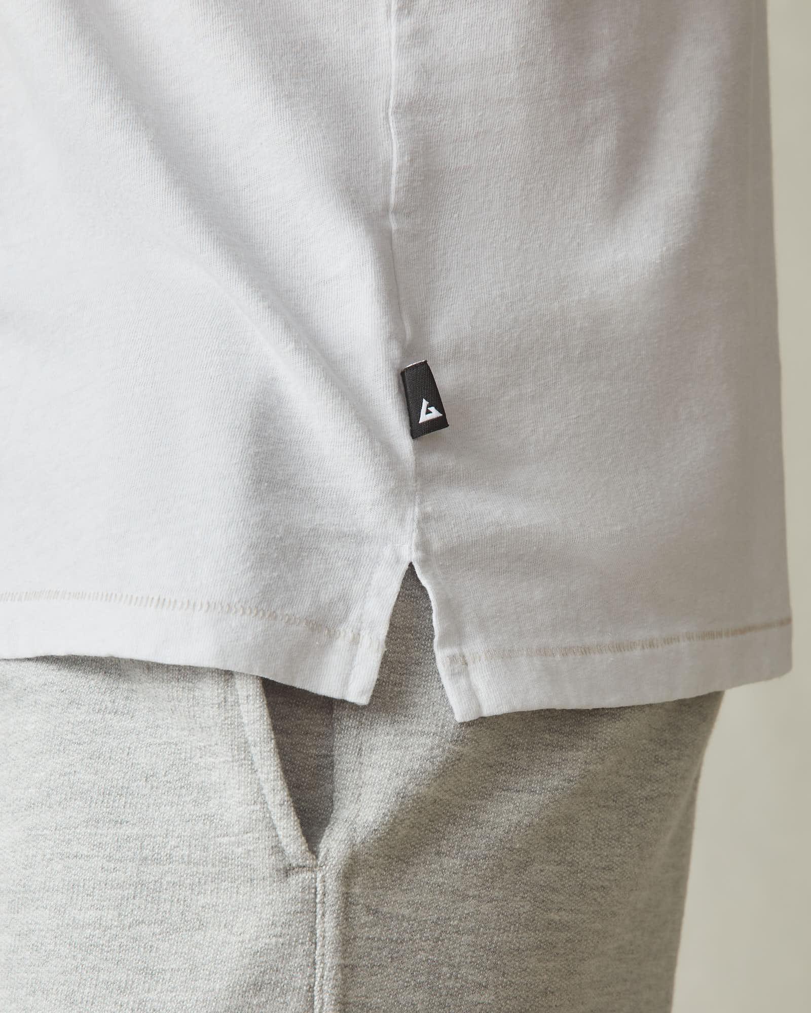 Men's Hemp Jersey Crew Tee - White Male Product Image